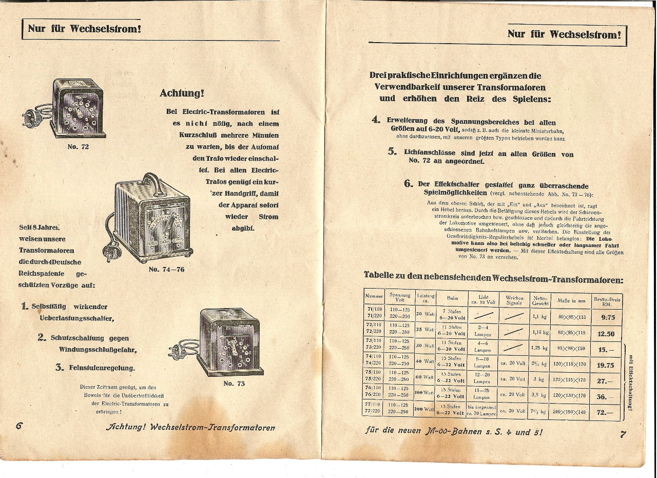 Electric-Katalog-1938-Seiten-6-7